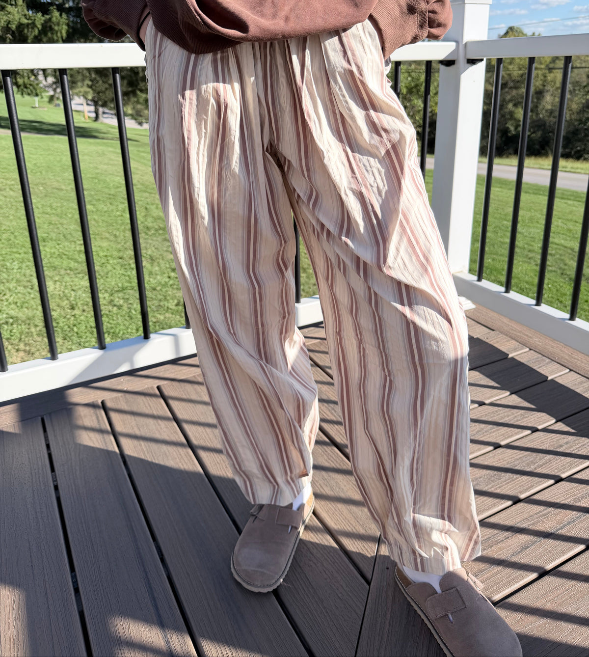 Striped Parachute Pants
