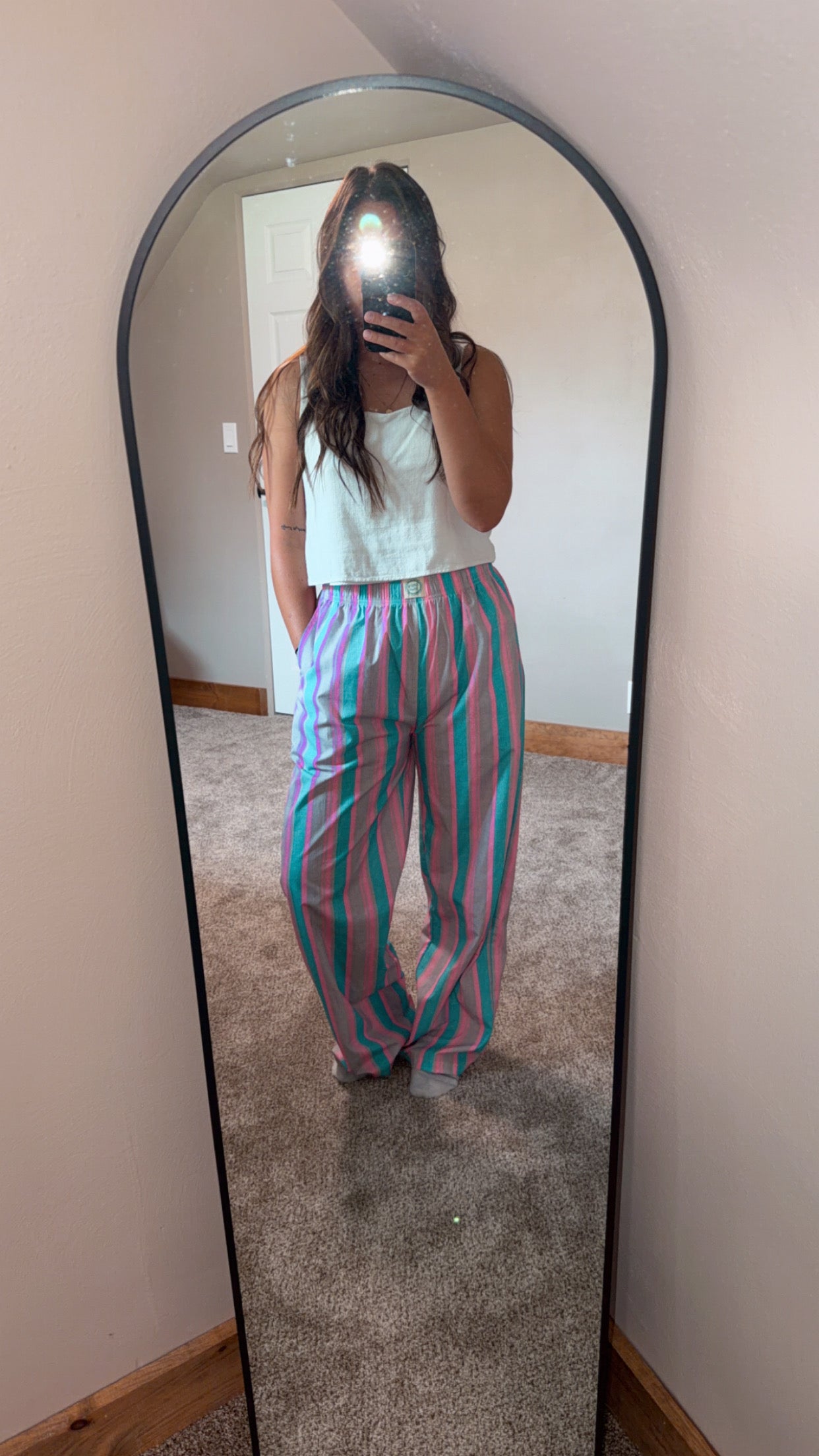 Pink & Teal Boxer Pants