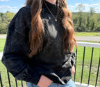 Oversized Washed Mock Neck