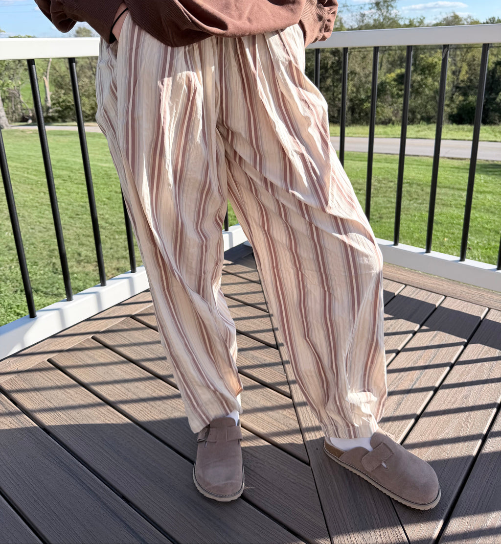 Striped Parachute Pants