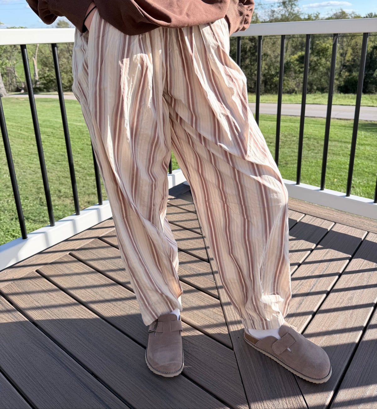 Striped Parachute Pants