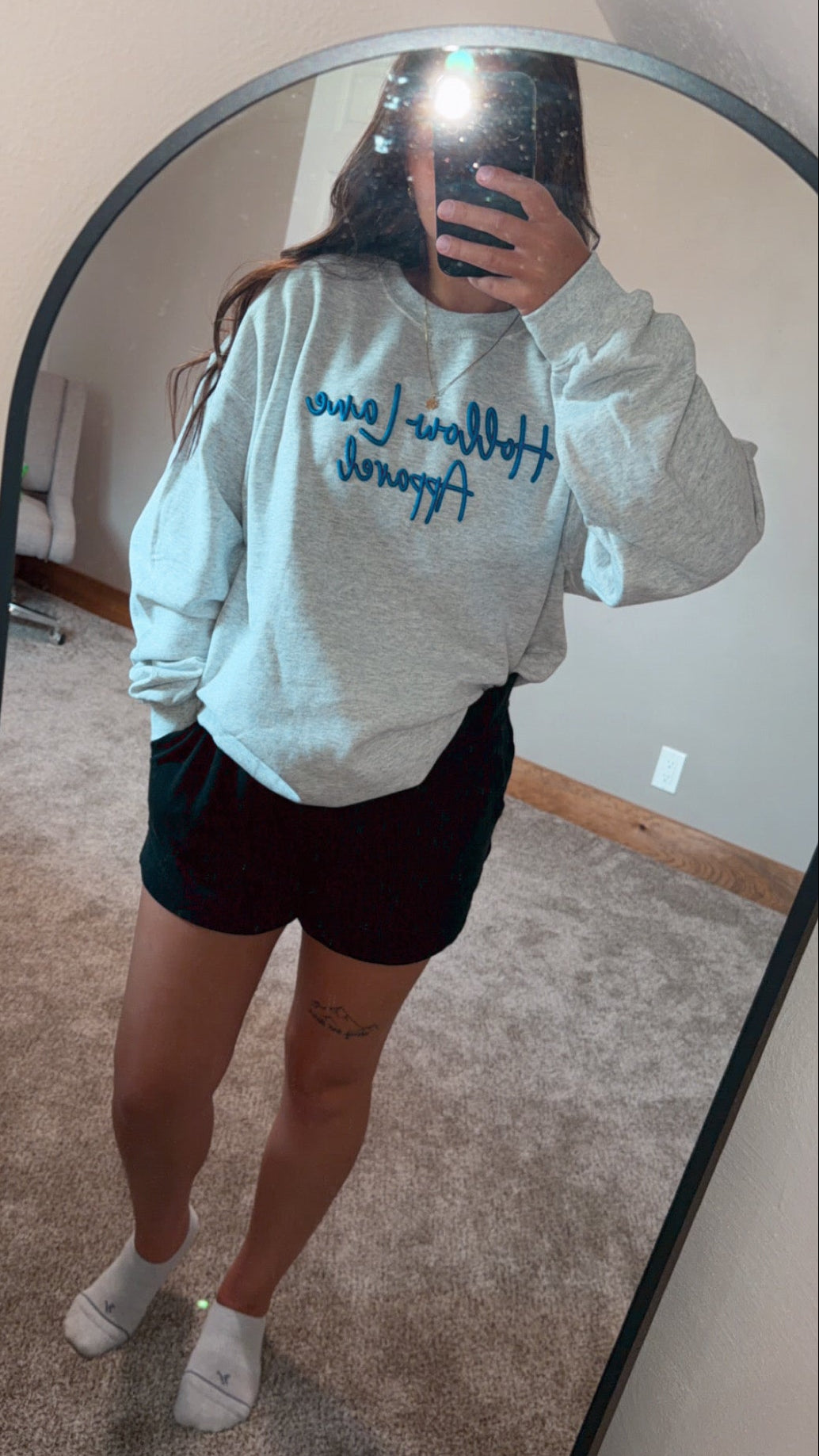 Royal Blue Embroidered HLA Crewneck