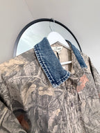 Denim Collar Camo Shacket