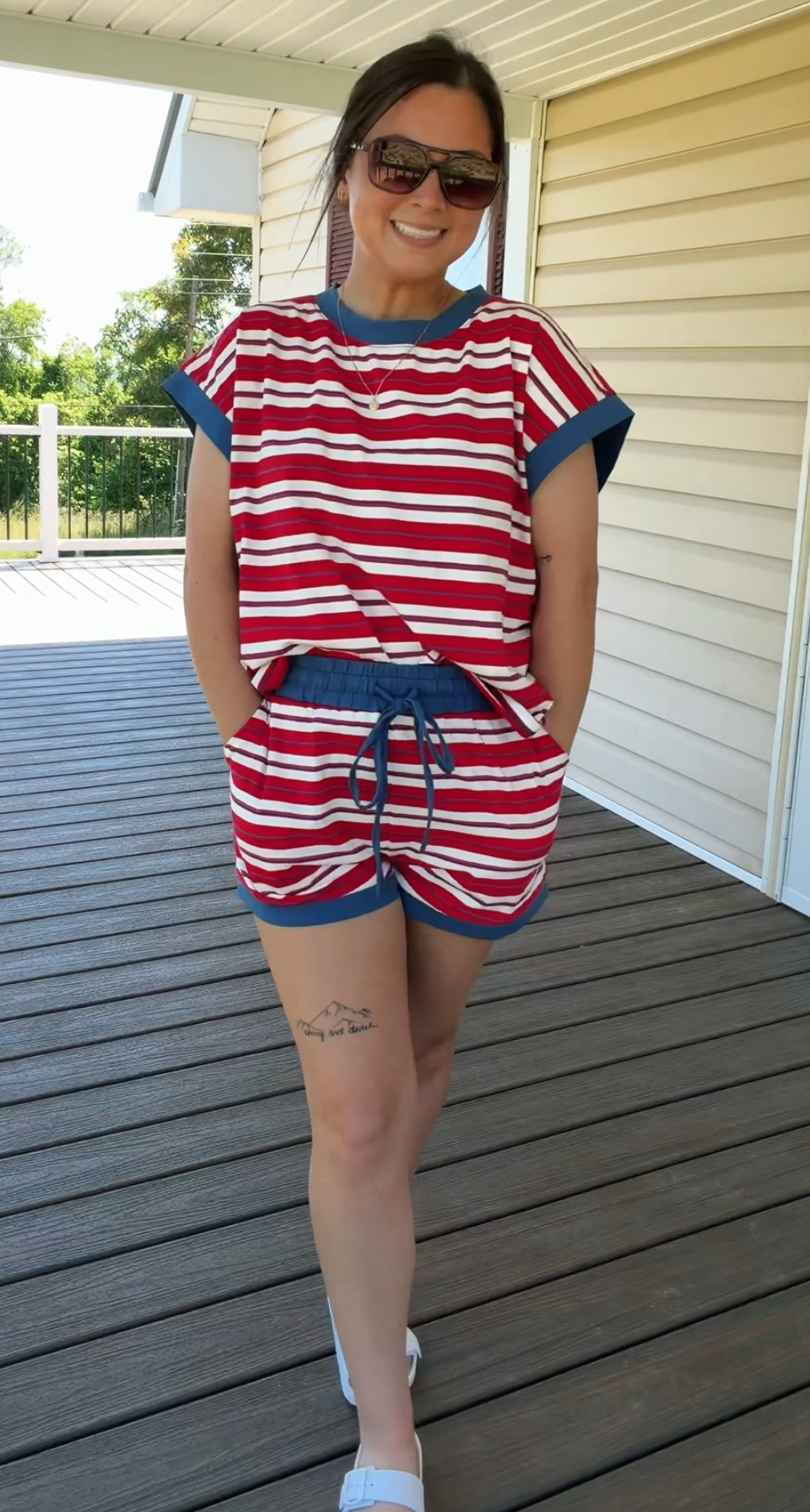 Americana Striped Lounge Set