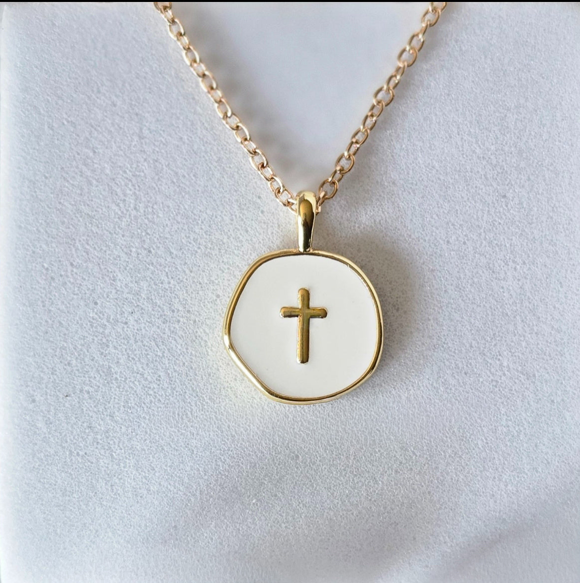 18K Gold Plated Cross Pendant Necklace